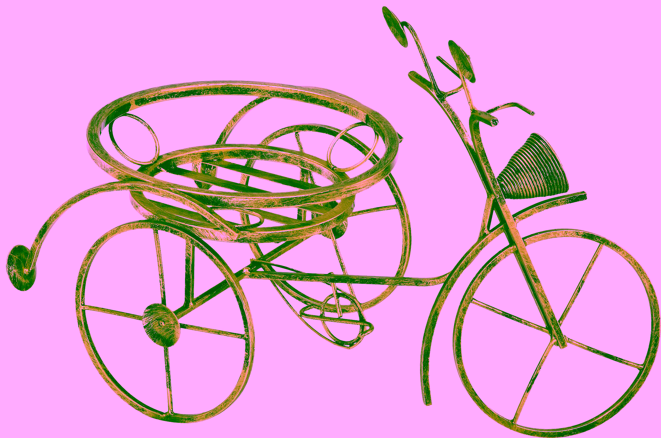 Blumenständer aus Metall im Fahrrad Design Modell 134